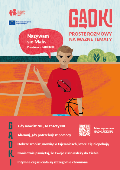 Plakat przedstawia Maksa i zasady GADKI