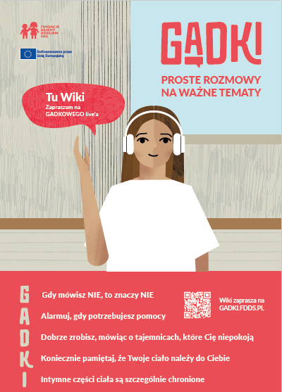 PLakat przedstawia Wiki i zasady GADKI